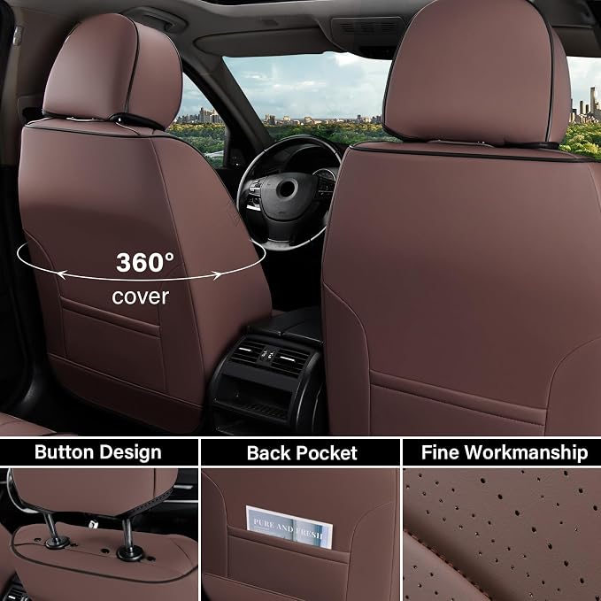 Universal Seat Covers — Full Set — Coffee