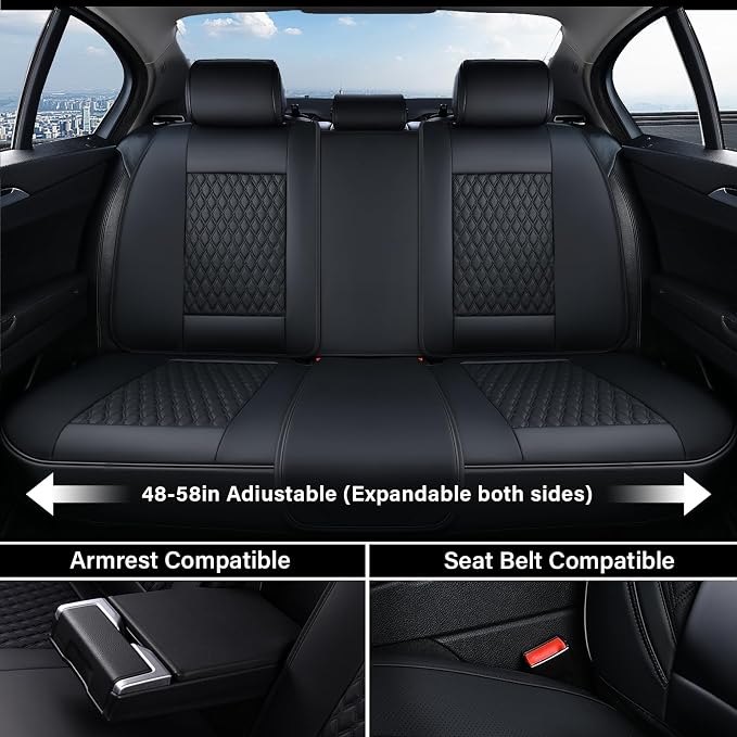 Universal Seat Covers — Full Set — Black
