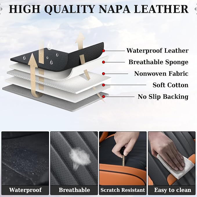 Universal Seat Covers — Front Seat — Brown / Black