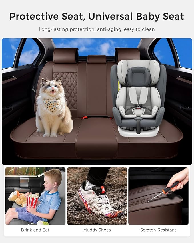 Universal Seat Covers — Full Set — Coffee