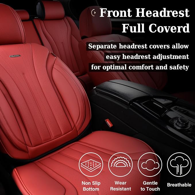 Universal Seat Covers — Front Seat — Red