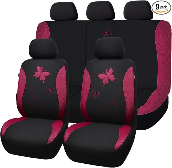 Universal Seat Covers โ Full Set โ Burgundy