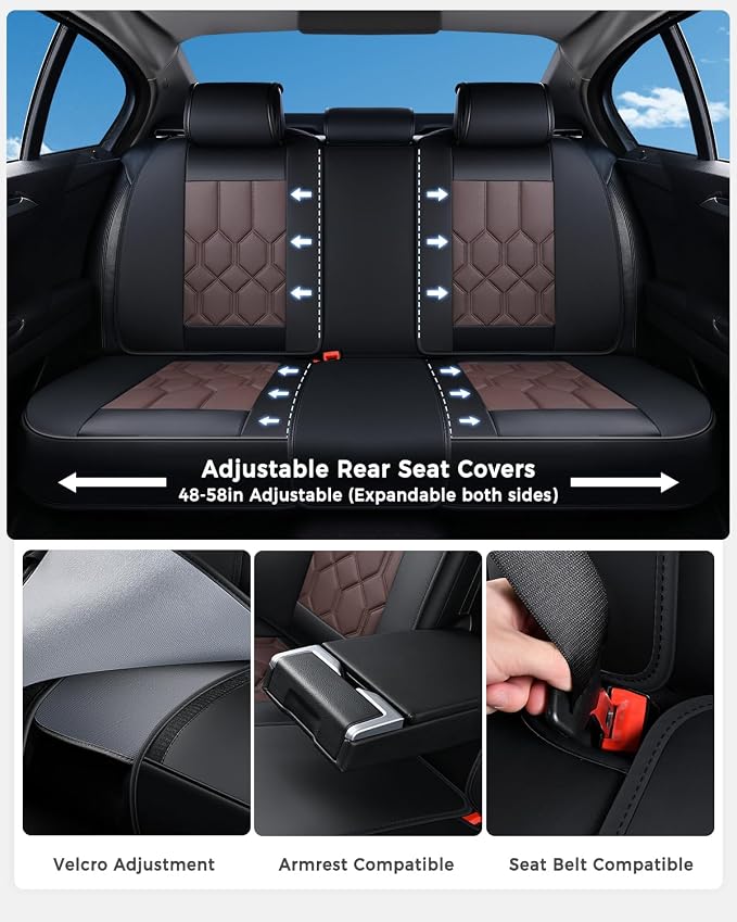 Universal Seat Covers — Black / Coffee
