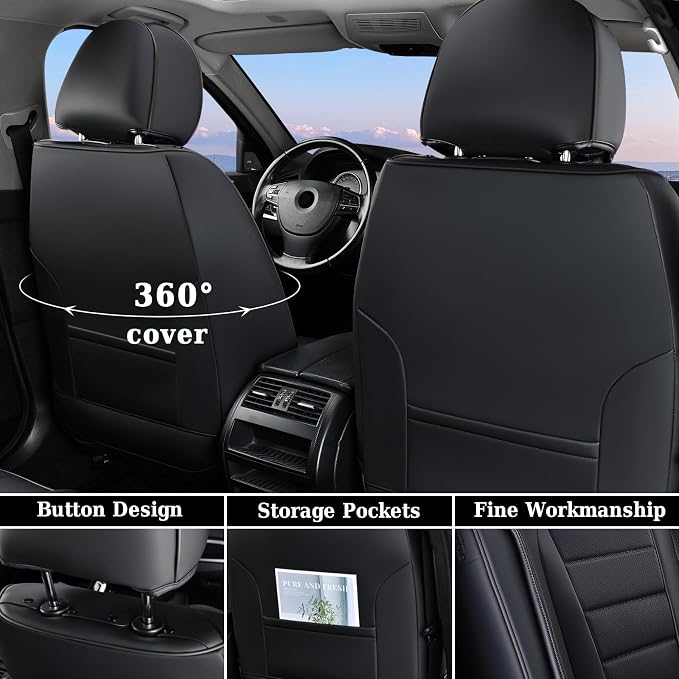 Universal Seat Covers — Full Set — Black