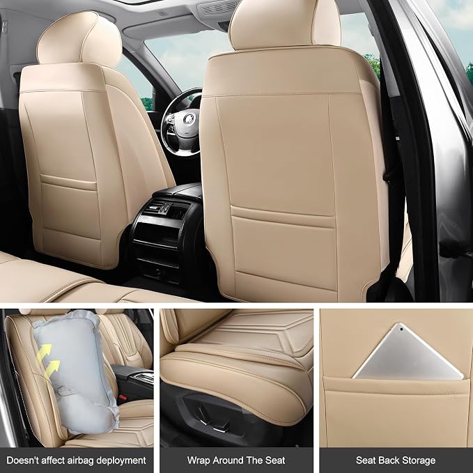 Universal Seat Covers — Full Set — Beige