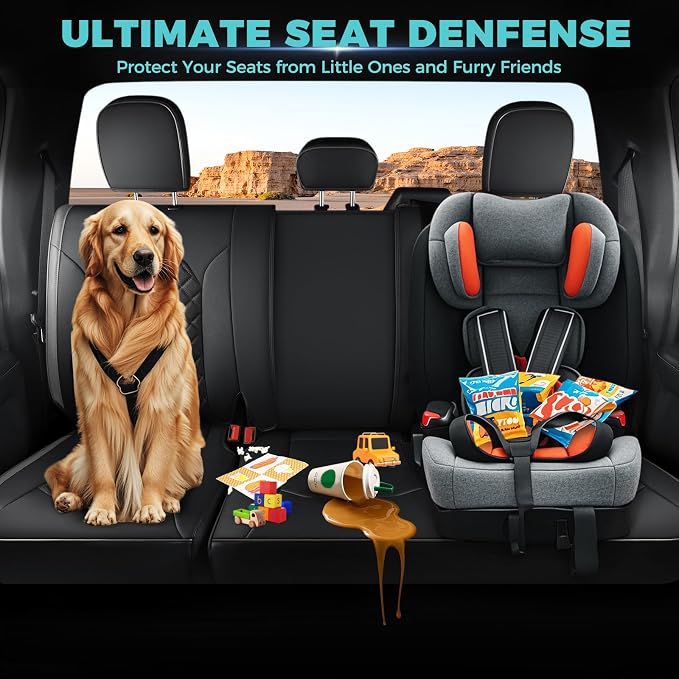 Faux Leather Seat Covers for Multiple Vehicles — Full Set