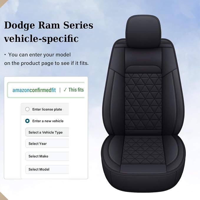 Seat Covers for Multiple Vehicles — Full Set — Black