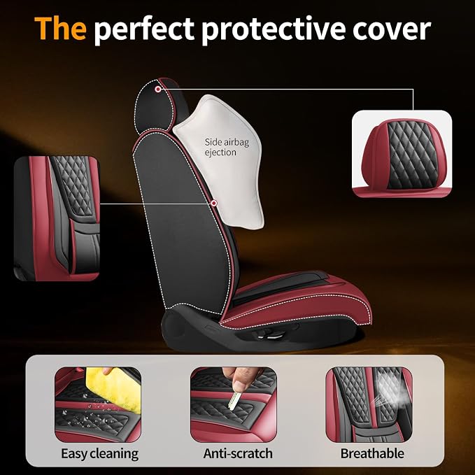 Seat Covers for Nissan Maxima — Full Set — Red