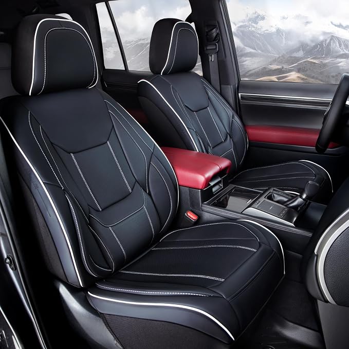 Seat Covers for Ford F-150 — Front Seat — Black / White