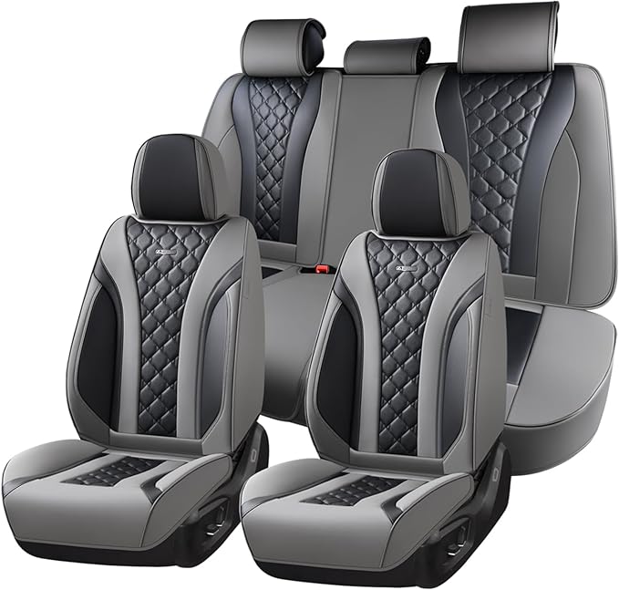 Universal Seat Covers — Full Set — Gray / Black