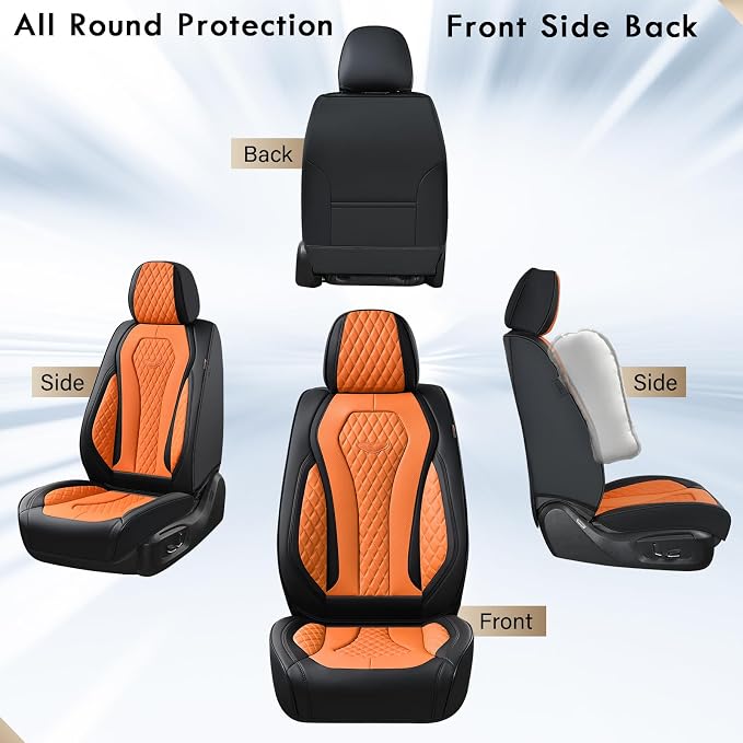 Universal Seat Covers — Front Seat — Orange