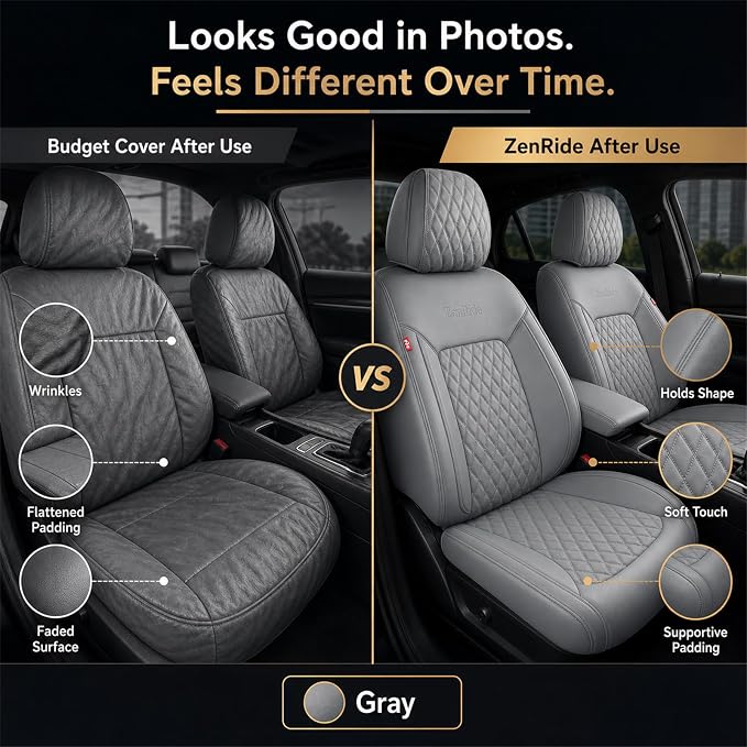 Universal Seat Covers — Full Set — Gray