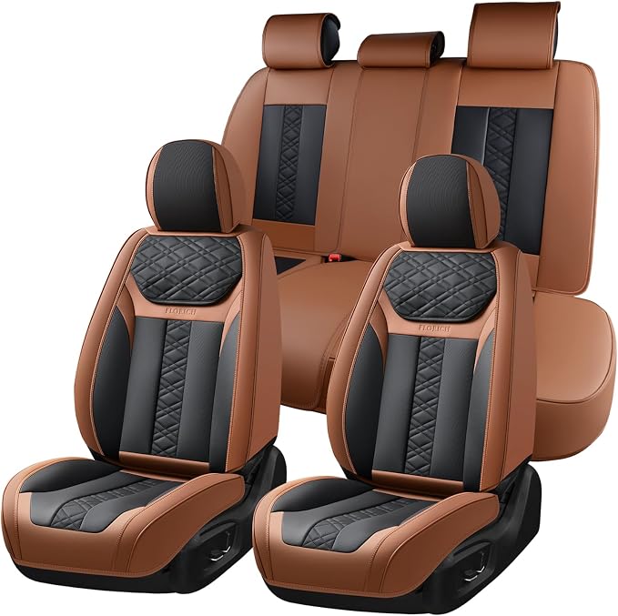 Universal Seat Covers — Full Set — Brown
