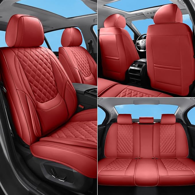 Universal Seat Covers — Full Set — Red