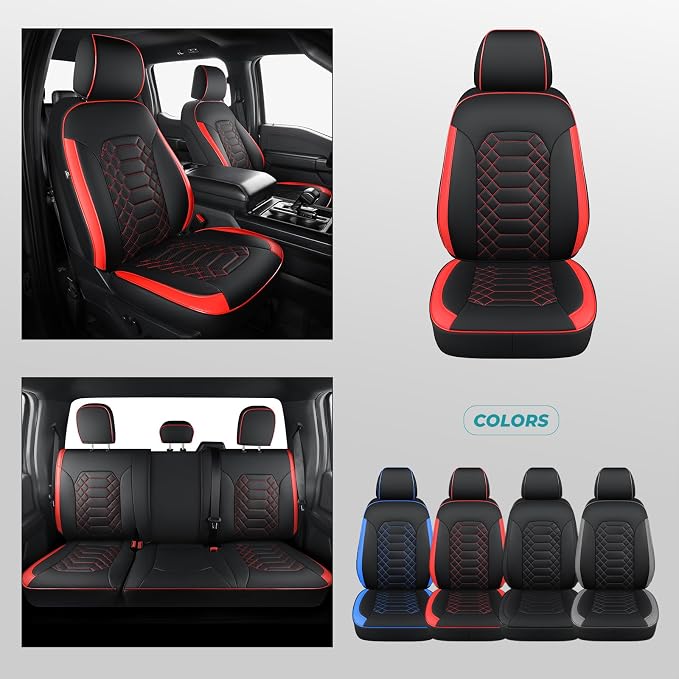 Faux Leather Seat Covers for Multiple Vehicles — Full Set