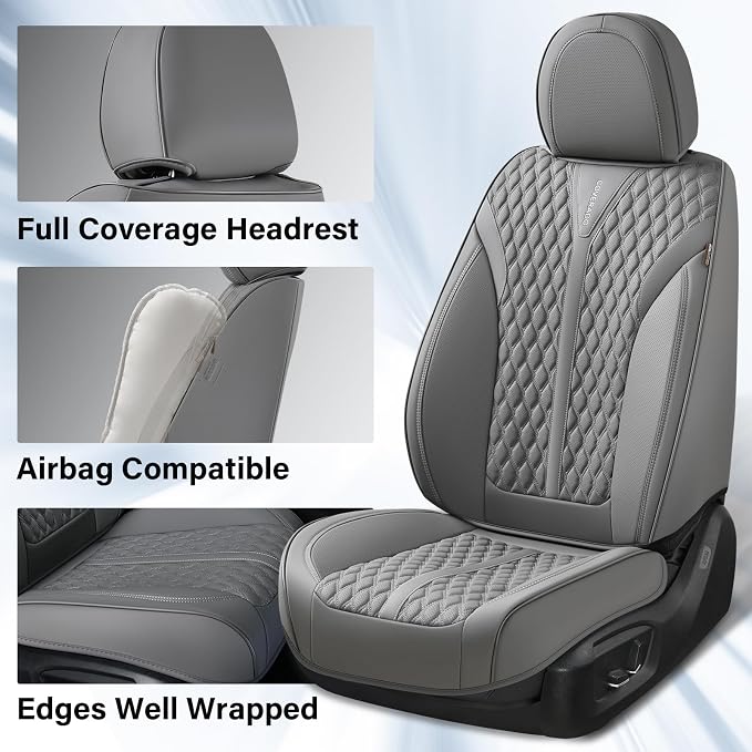 Universal Seat Covers — Full Set — Gray