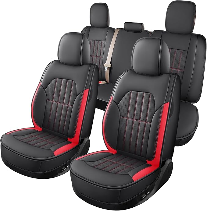 Seat Covers for Multiple Vehicles — Full Set — Red