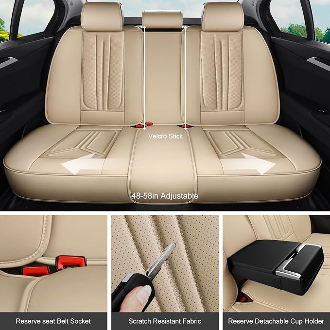 Universal Seat Covers — Full Set — Beige