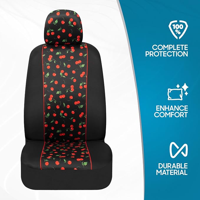 Car Seat Covers — Front Seat — Red
