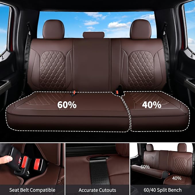 Seat Covers for Toyota Tacoma — Full Set — Coffee