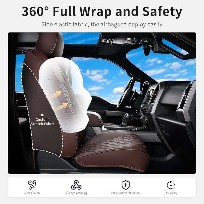 Seat Covers for Toyota Tacoma — Full Set — Coffee