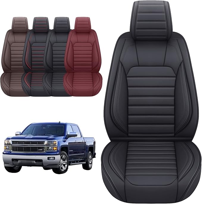 Seat Covers for Chevrolet Silverado / GMC Sierra — Front Seat — Black