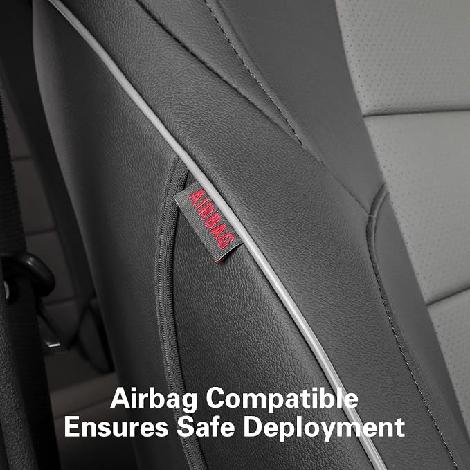 Faux Leather Seat Covers for Toyota Tacoma — Front Seat — Black / Gray