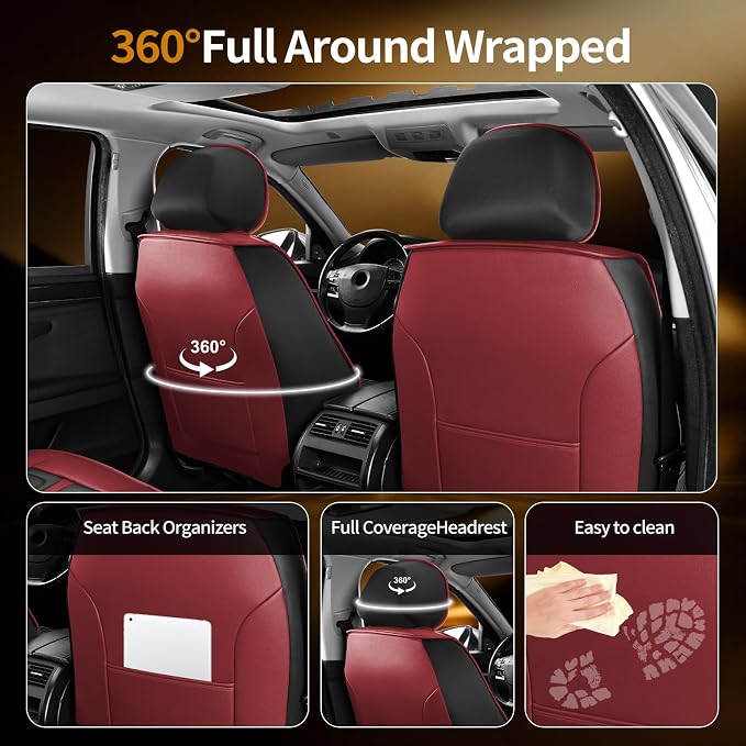 Seat Covers for Nissan Rogue — Front Seat — Red