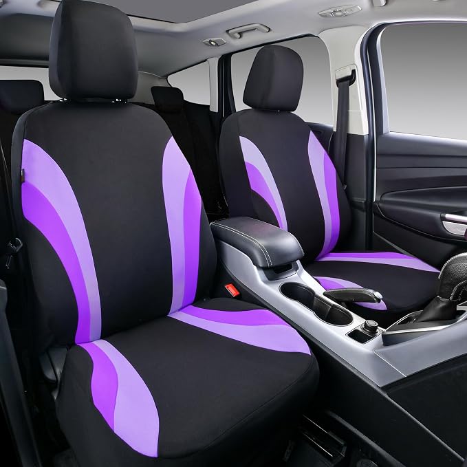 Universal Seat Covers — Front Seat — Purple / Black