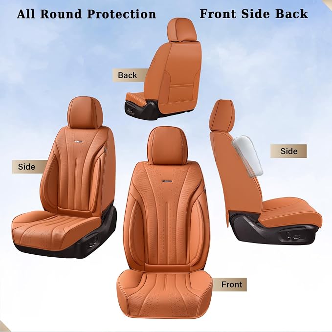 Universal Seat Covers — Front Seat — Brown