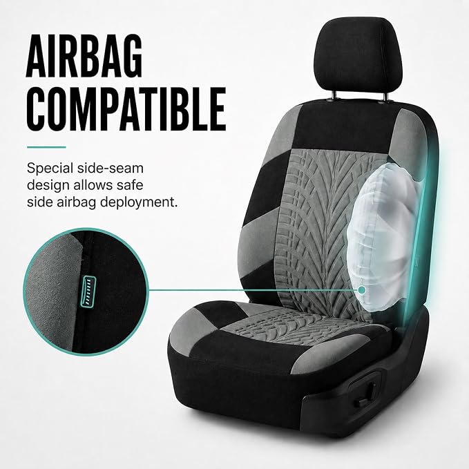 Universal Seat Covers — Full Set — Gray