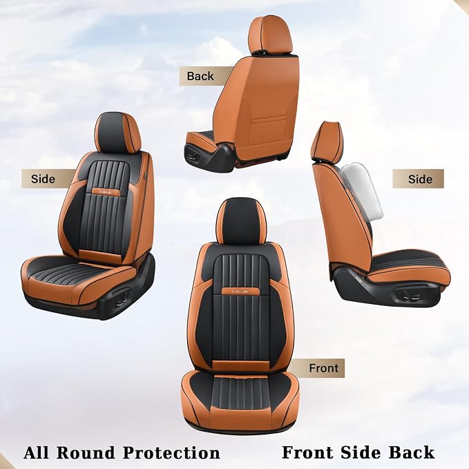 Universal Seat Covers — Full Set — Brown / Black