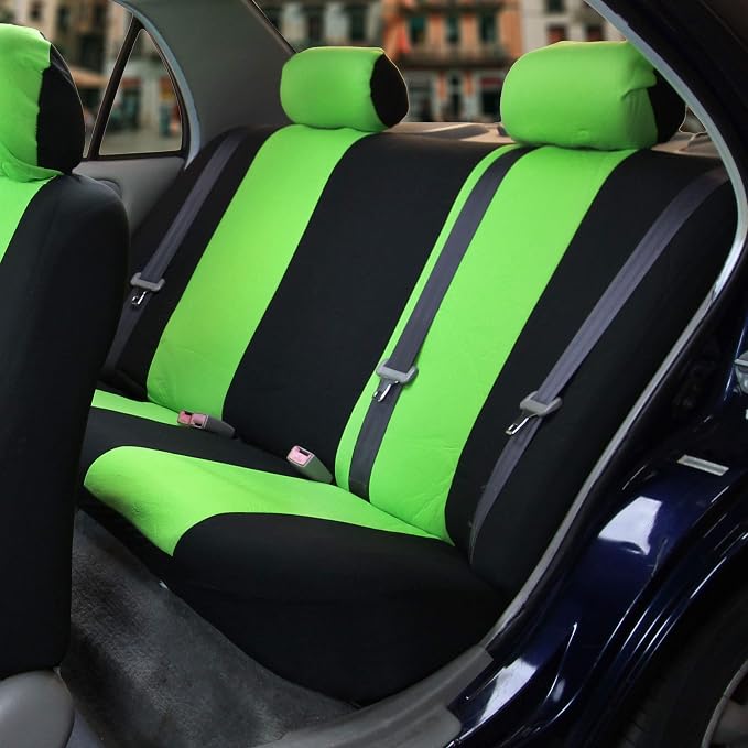 Universal Fabric Seat Covers — Full Set — Green