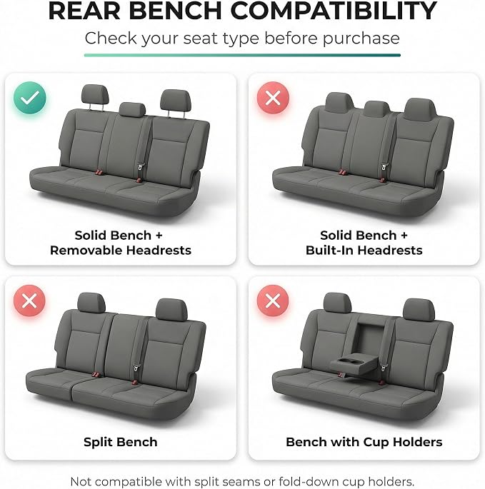 Universal Fabric Seat Covers — Beige