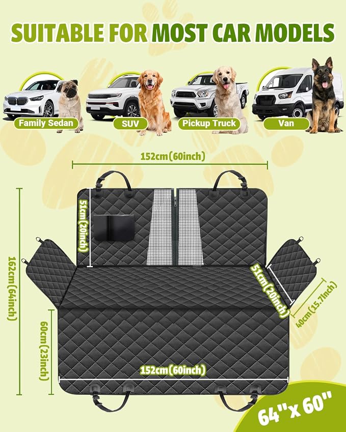 Pet Car Seat Protector — Black