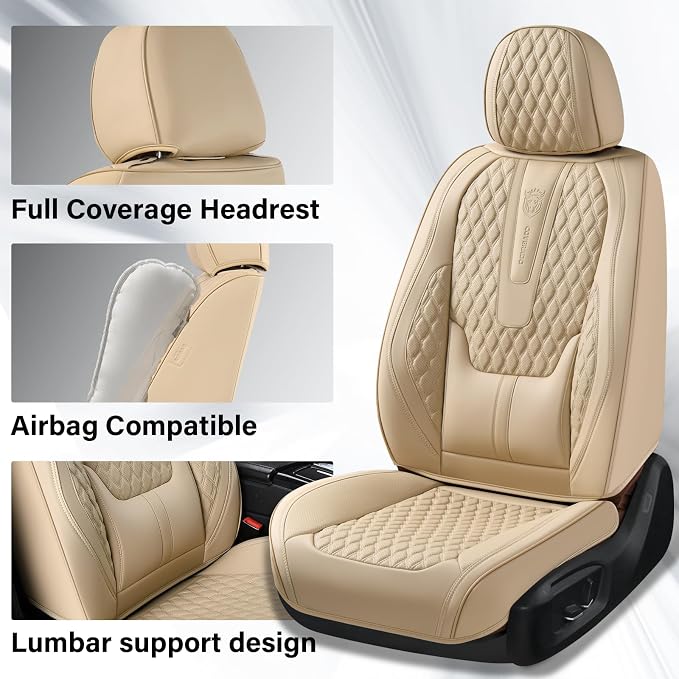 Universal Seat Covers — Full Set — Beige
