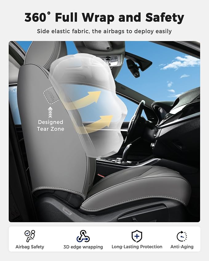 Universal Seat Covers — Full Set — Gray