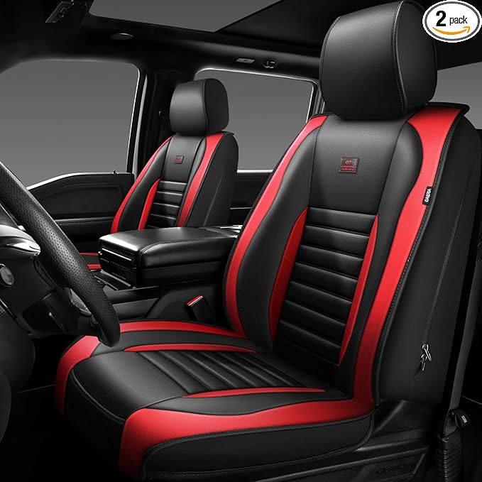 Universal Seat Covers — Front Seat — Black / Red
