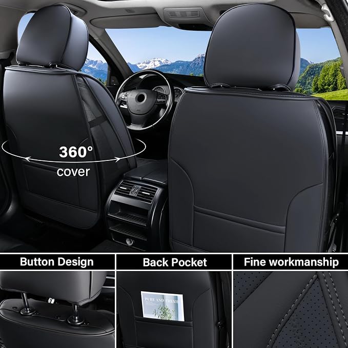Universal Seat Covers — Full Set — Black