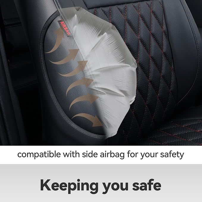 Faux Leather Seat Covers for Toyota Tacoma — Full Set — Black
