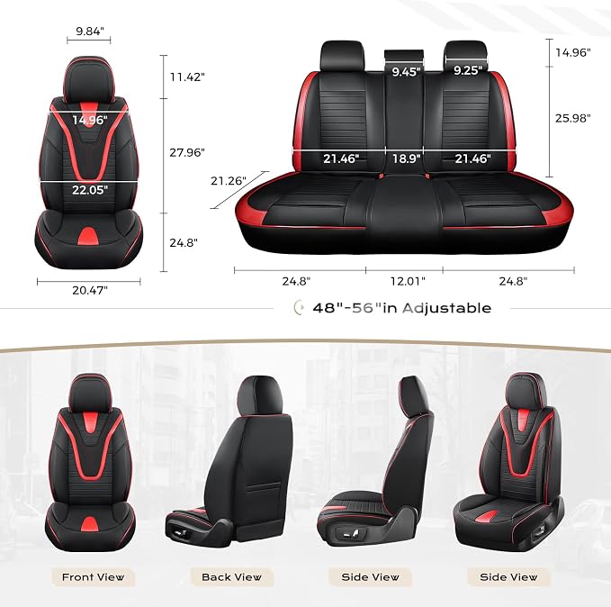 Universal Seat Covers — Front Seat — Black