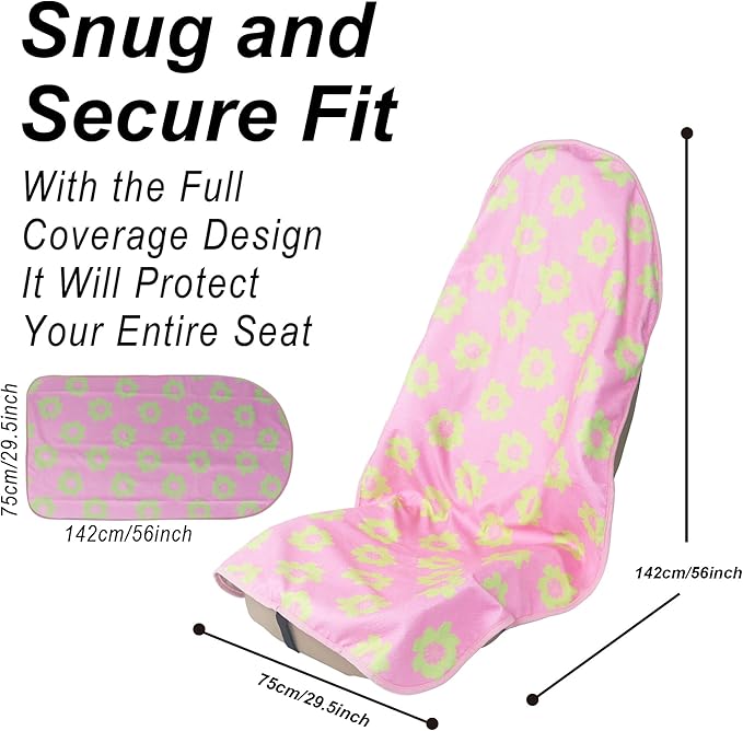 Car Seat Covers — Front Seat — Pink
