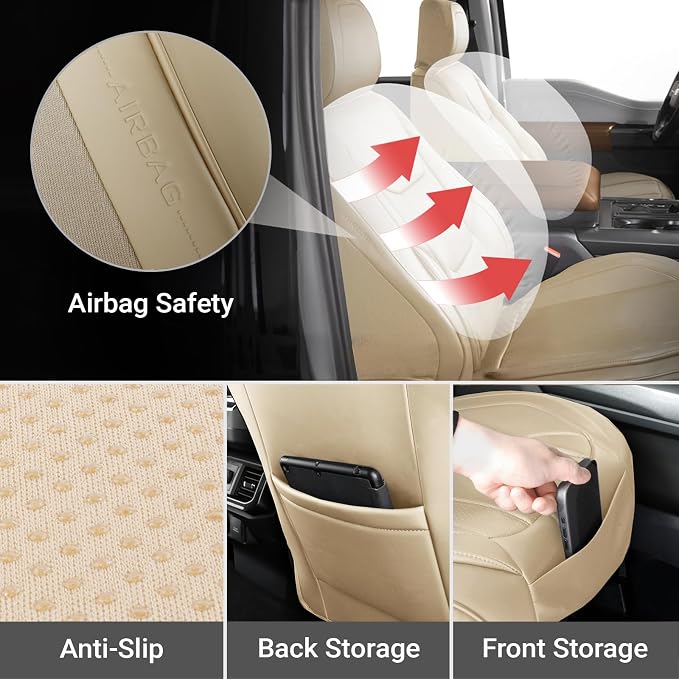 Seat Covers for Ford F-250 / Ford F-350 — Front Seat — Beige