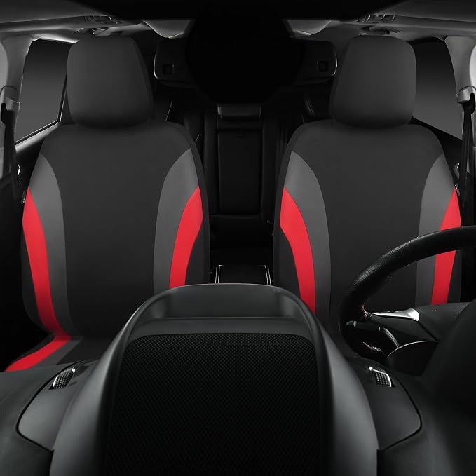 Universal Seat Covers — Front Seat — Red / Black