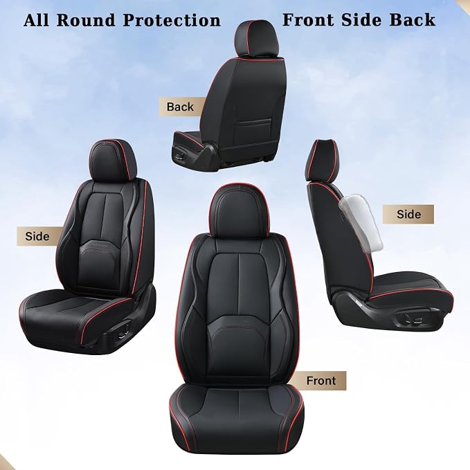Universal Seat Covers — Front Seat — Black / Red