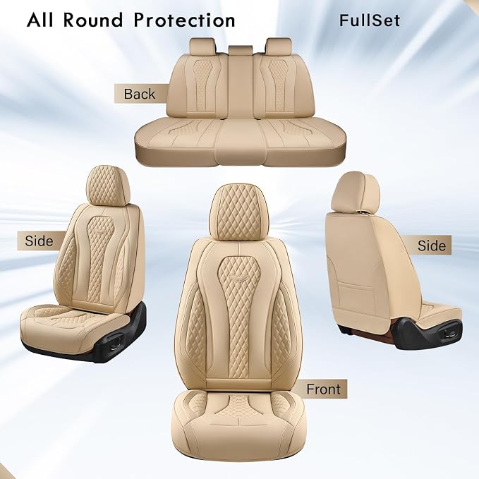 Universal Seat Covers — Full Set — Beige