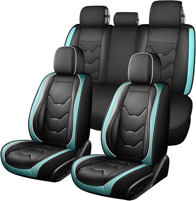 Universal Seat Covers — Full Set — Green / Black