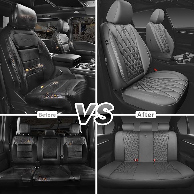 Universal Seat Covers — Full Set — Gray