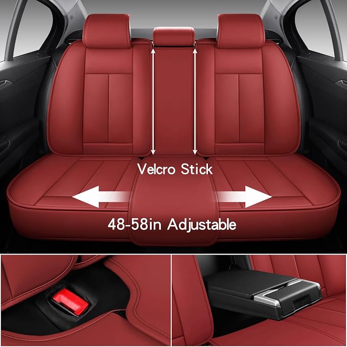 Universal Seat Covers — Full Set — Red