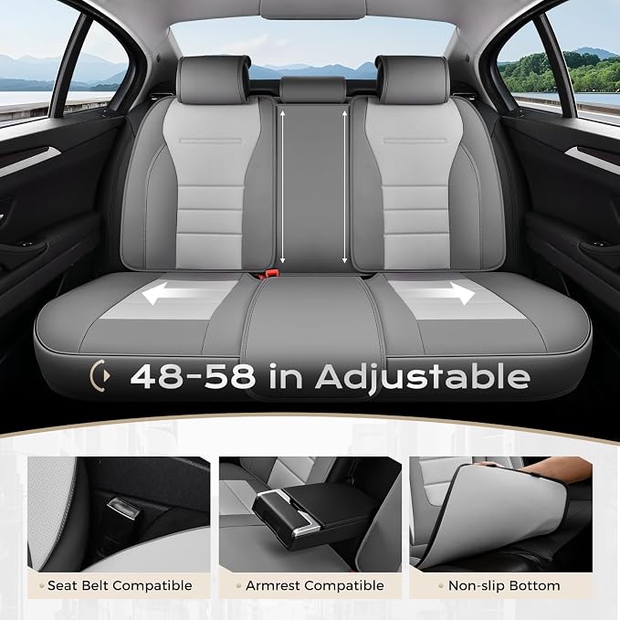 Universal Seat Covers — Full Set — Gray